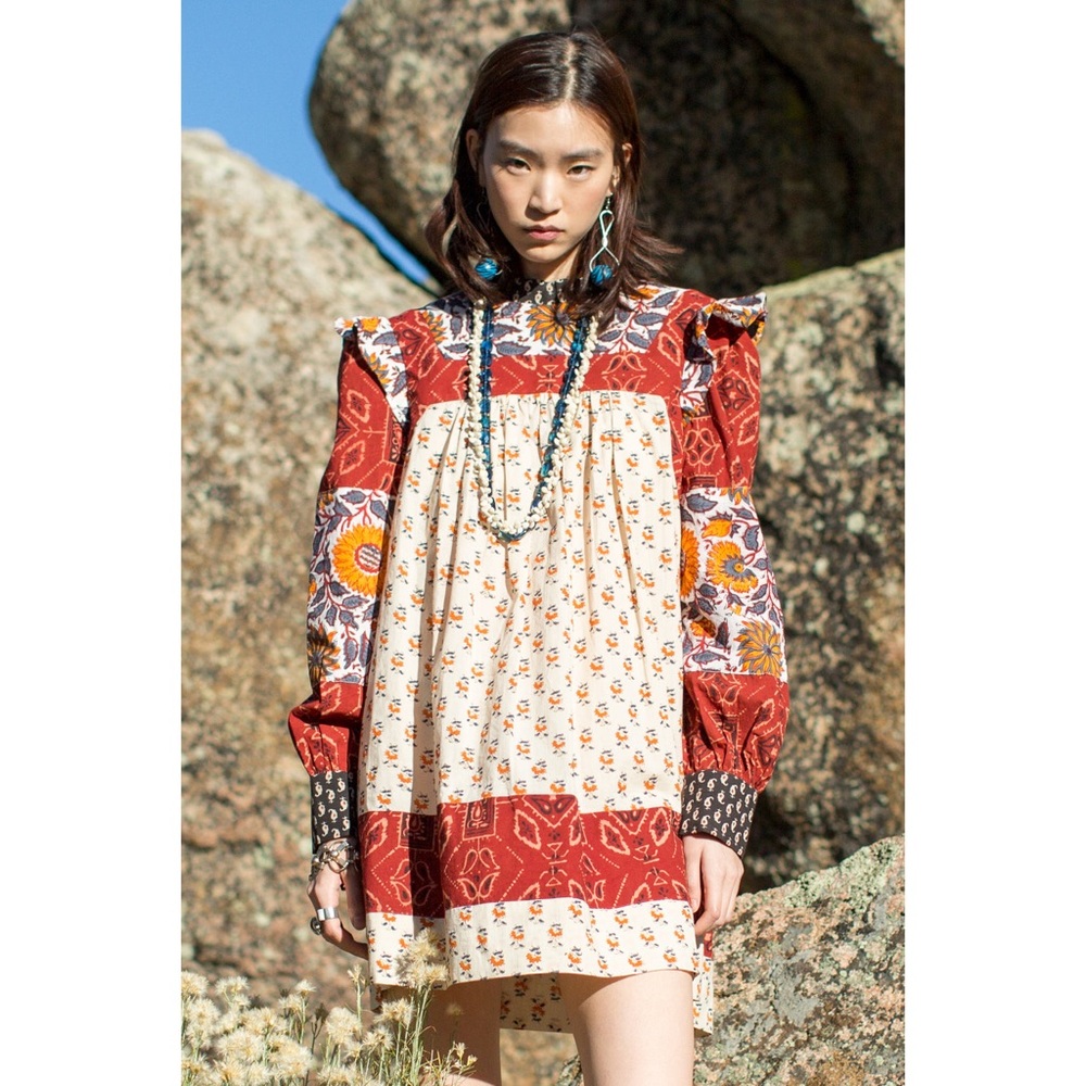 Alix of Bohemia Sofia Patchwork Dress Size Medium